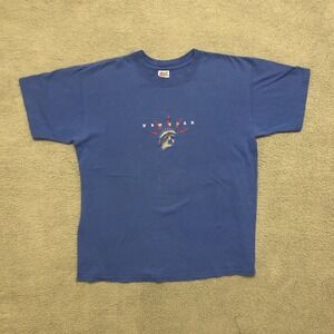 Vintage New York T-Shirt Statue Of Liberty Embroidered Red White Blue Large